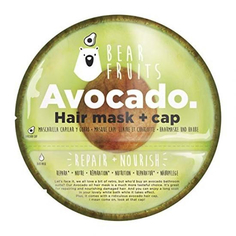 Маска для волос Bear fruit avocado восстановление и питание, 20 мл и шапочка для душа