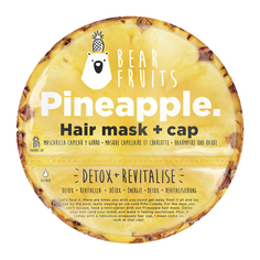 Маска для волос Bear fruit pineapple укрепление и детокс, 20 мл и шапочка для душа