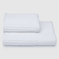Махровое полотенце Cleanelly Basic Cascata белое 50х90 см