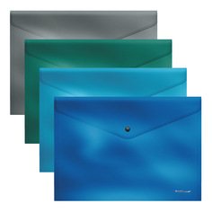 Папка-конверт на кнопке Erich Krause Glossy Ice Metallic, A4, ассорти
