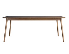 Большой обеденный стол bruni (etg-home) коричневый 200x75x100 см.