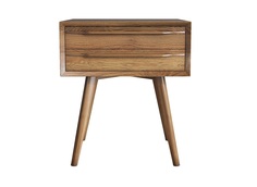 Прикроватная тумба с двумя ящиками bruni (etg-home) коричневый 45x56x35 см.