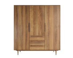 Шкаф трехстворчатый bruni (etg-home) коричневый 179x195x55 см.