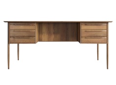 Рабочий стол с ящиками bruni (etg-home) коричневый 166x75x60 см.