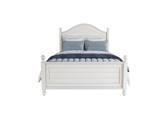 Кровать в стиле прованс odri 140 на 200 (etg-home) белый 140x200 см.