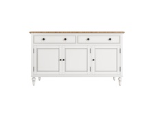 Комод 3 дверки odri (etg-home) белый 140x82x42 см.