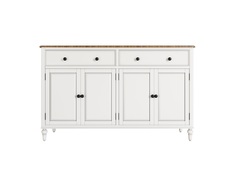 Большой комод odri 4 дверки (etg-home) белый 160x100x45 см.