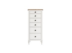 Узкий комод odri (etg-home) белый 50x120x40 см.