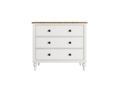 Комод 3 ящика odri (etg-home) белый 90x80x40 см.