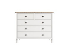 Комод 5 ящика odri (etg-home) белый 120x100x45 см.