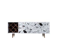Комод berber с бутылочницей (etg-home) белый 180x70x40 см.