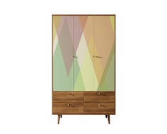 Шкаф трехстворчатый berber (etg-home) мультиколор 115x200x55 см.