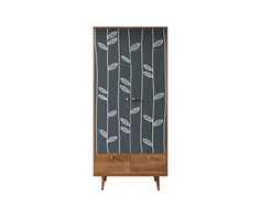Шкаф двухстворчатый berber (etg-home) зеленый 90x200x50 см.