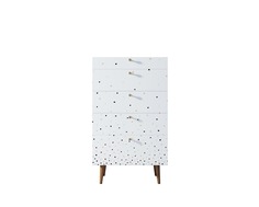 Комод высокий berber (etg-home) белый 70x120x45 см.
