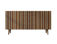 Комод с ящиками berber (etg-home) мультиколор 160x70x40 см.