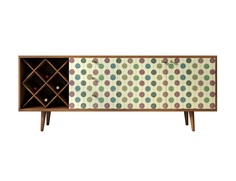 Комод удлиненный с бутылочницей berber (etg-home) мультиколор 180x70x40 см.