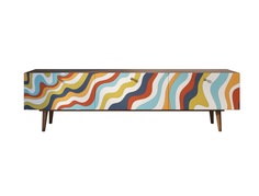 Комод с ящиками низкий под tv berber (etg-home) мультиколор 180x50x45 см.