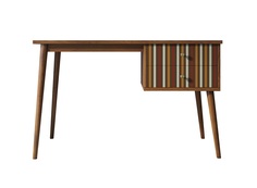 Стол рабочий с одной тумбой berber (etg-home) мультиколор 120x75x60 см.