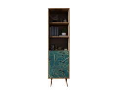 Стеллаж с ящиками berber (etg-home) зеленый 40x190x45 см.