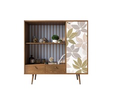 Стеллаж с нишей berber (etg-home) зеленый 125x125x45 см.