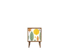 Тумбочка berber (etg-home) желтый 35x50x35 см.