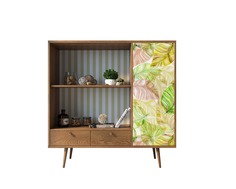 Стеллаж с нишей berber (etg-home) зеленый 125x125x45 см.