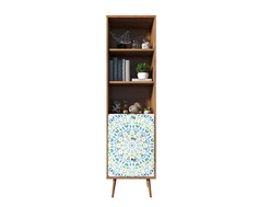 Стеллаж с ящиками berber (etg-home) коричневый 40x190x45 см.