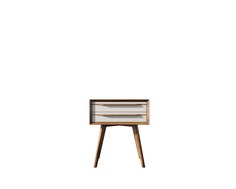 Тумба прикроватная bruni white (etg-home) коричневый 45x56x35 см.