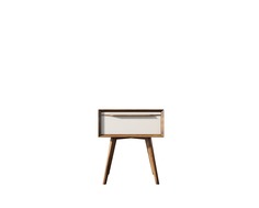 Тумба прикроватная bruni white 1 (etg-home) коричневый 45x52x35 см.