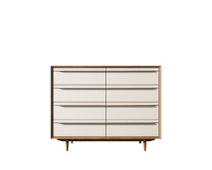 Комод bruni white 8 (etg-home) коричневый 125x100x45 см.