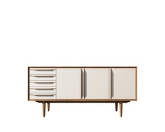 Комод bruni white 35 (etg-home) коричневый 160x75x45 см.