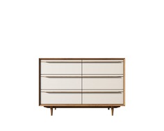 Комод bruni white (etg-home) коричневый 125x80x45 см.