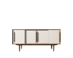 Комод bruni white (etg-home) коричневый 160x75x45 см.