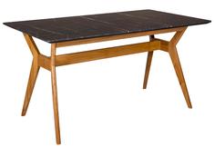 Стол раскладной нарвик мрамор графит (r-home) черный 140x75x80 см.