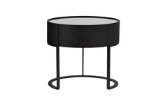 Тумбочка овальная 58,3*55 (garda decor) черный 58x55x43 см.