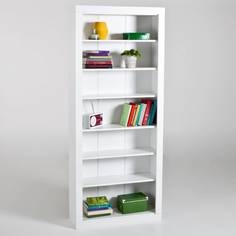 Стеллаж книжный everett (laredoute) белый 83x200x30 см.