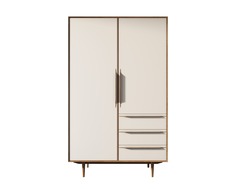 Шкаф bruni white (etg-home) коричневый 120x195x55 см.