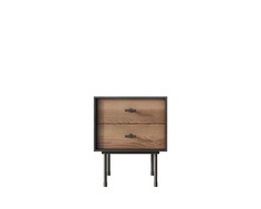 Тумбочка с двумя ящиками emerson (etg-home) коричневый 40x55x35 см.