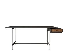 Письменный стол emerson (etg-home) черный 190x75x60 см.