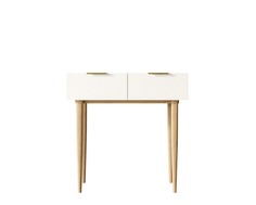 Консоль с двумя ящиками line (etg-home) бежевый 90x90x40 см.