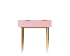 Консоль с двумя ящиками line (etg-home) розовый 90x90x40 см.