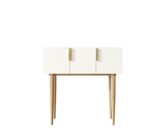Консоль с тремя дверками line (etg-home) бежевый 90x90x40 см.