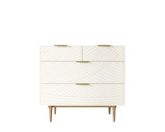 Комод с четыремя ящиками line (etg-home) бежевый 90x90x50 см.