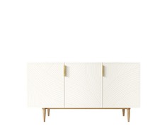 Комод с тремя дверками line (etg-home) бежевый 150x90x45 см.