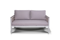 Диван плетеный двухместный сан ремо (outdoor) серый 146x78x70 см.