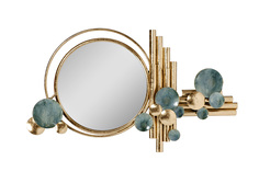 зеркало декоративное c панно (garda decor) золотой 89x50x8 см.