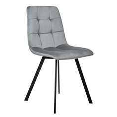 Стул easy серый с чёрными ножками (bradexhome) серый 45x88x55 см.