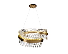 Люстра стеклянная led (garda decor) серебристый 80x30 см.