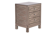 Тумбочка (garda decor) серебристый 51x66x42 см.