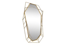 Зеркало в объемной раме драгоценный камень (garda decor) золотой 43x85x5 см.